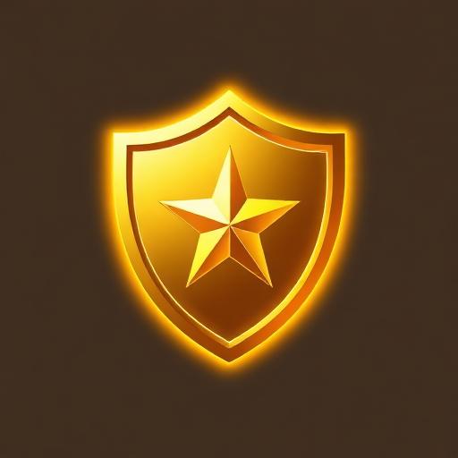 Zlatna ikona štita sa zvijezdom, simbolizirajući provjerenu sigurnost i pouzdanost operatera